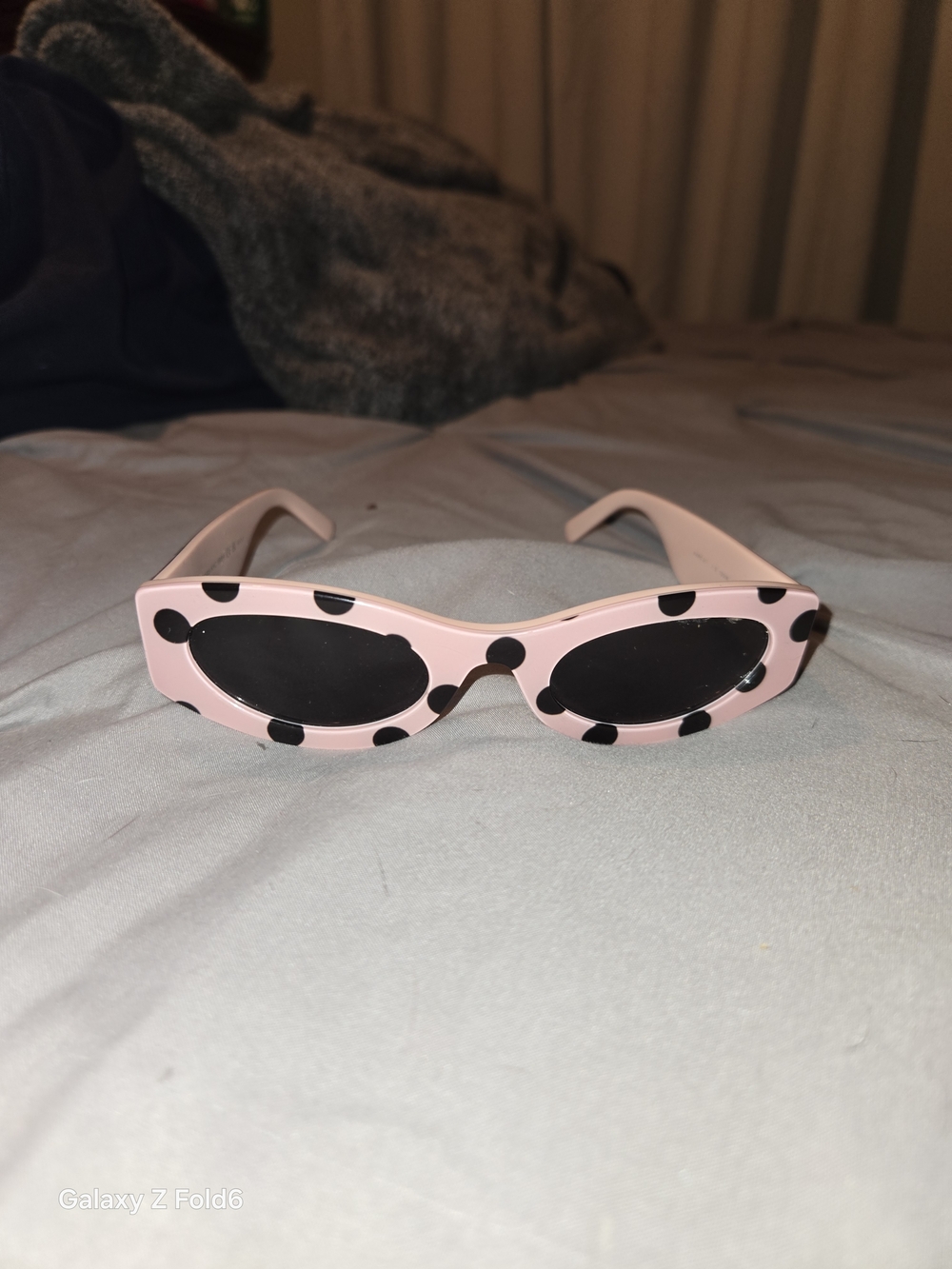 Used Marc Jacobs Pink Sunglasses with Black Polka Dots